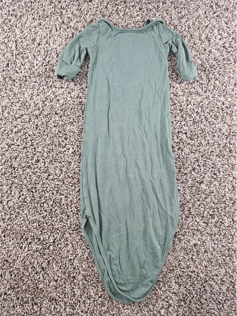 Caden Lane Baby Sz 0-3M bamboo knotted gown Sage Green Gender Neutral